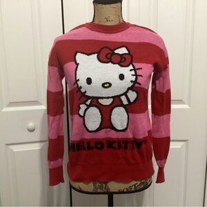 Hello Kitty Red and Pink Women's Sweater